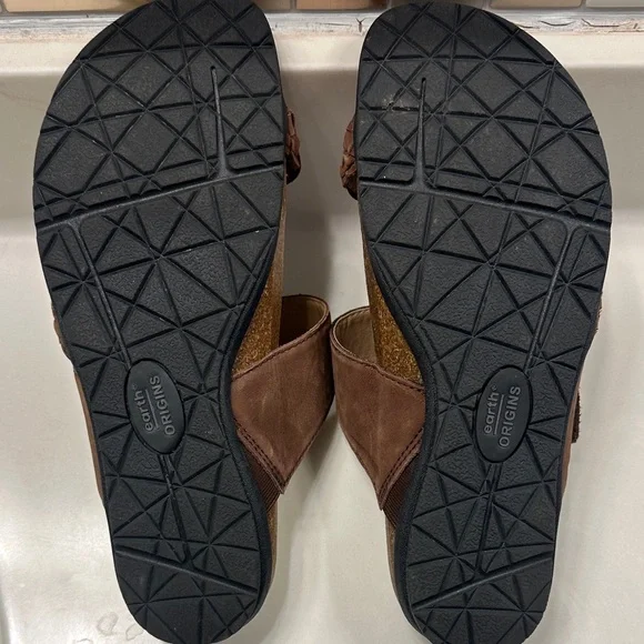 Earth Origins Dark Brown Braided Sandals - Picture 2 of 4